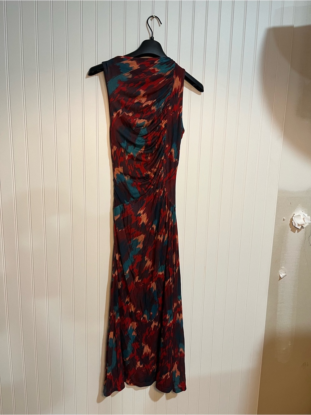 Ulla Johnson Sleeveless Printed Maxi Dress in Red & Teal - Picture 8 of 9